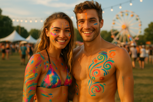 Festival Couple with Body Paint