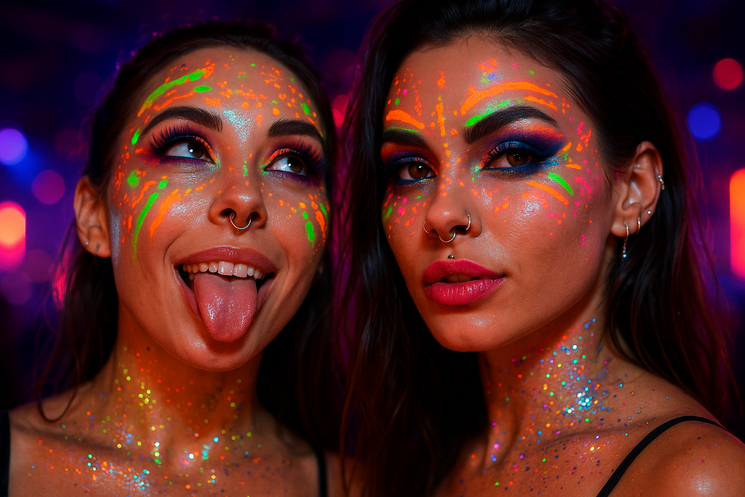 Glitter Body Gel Nightclub Models