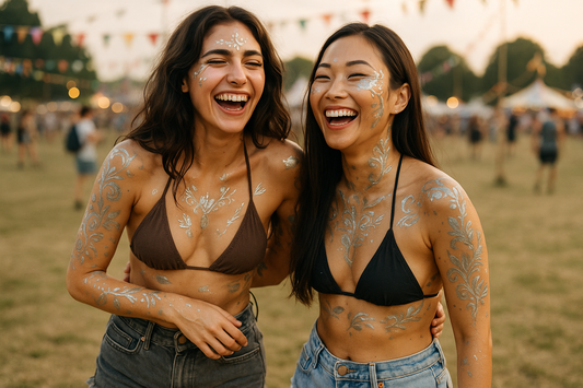 Realistic Metallic Body Paint Festival
