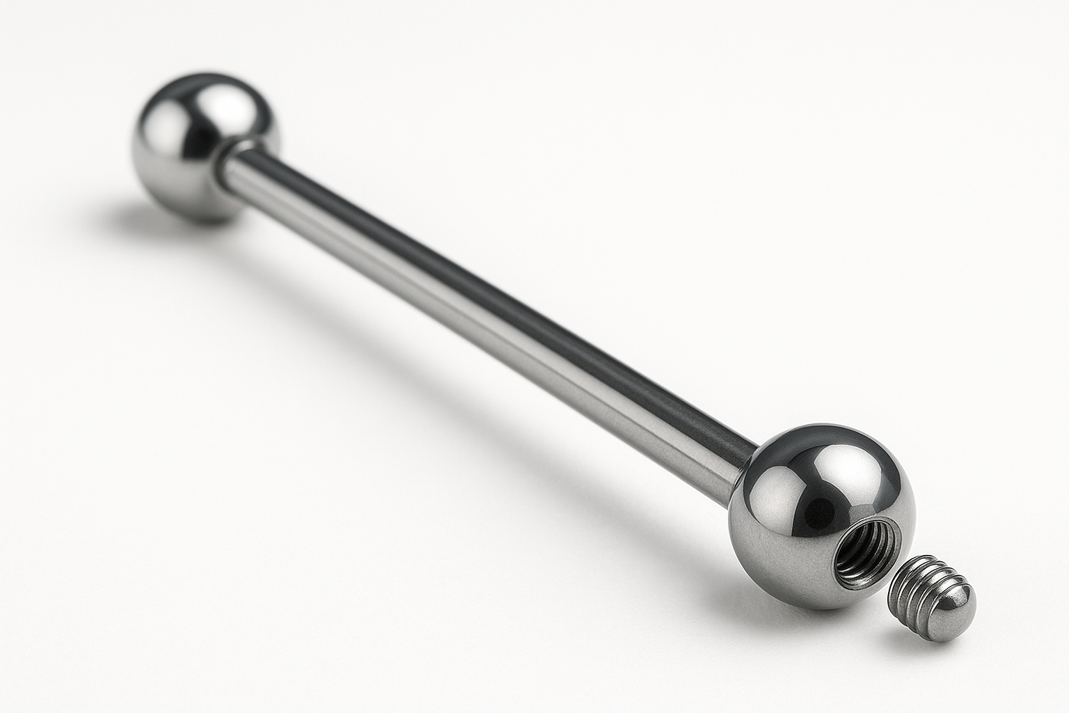Steel Industrial Barbell Earrings Product